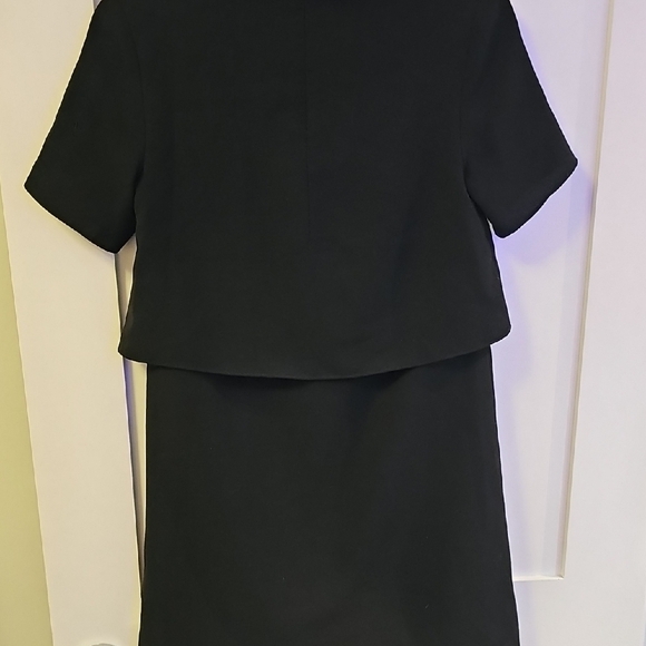 OAK + FORT Black Tiered Mini Dress Mock Neck Size XS - Picture 5 of 5